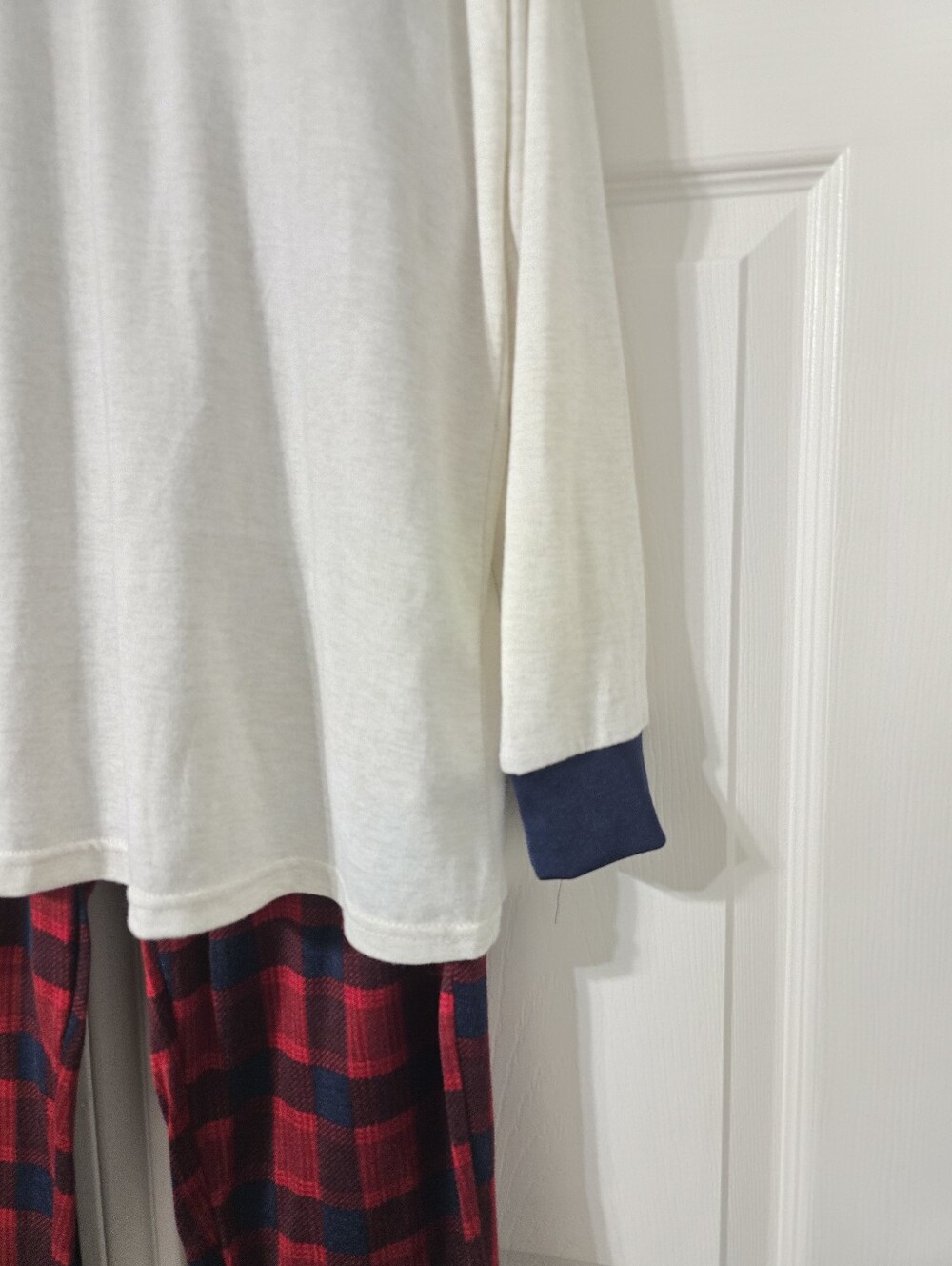 Dearfoams Mama Bear Womens Pajama Set XL Red Blue Buffalo Plaid Matching Family - Picture 4 of 10